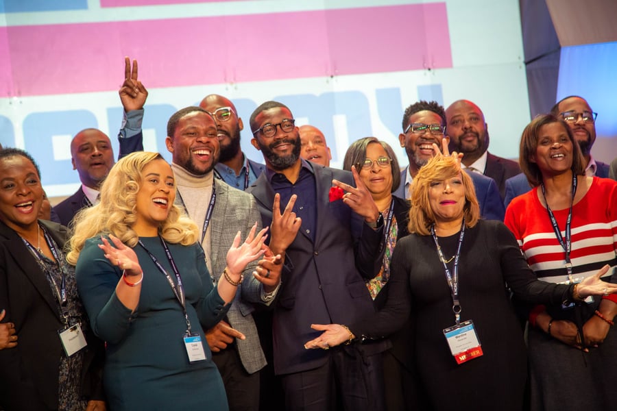 Mayor Woodfin at the 2023 Just Economy Conference